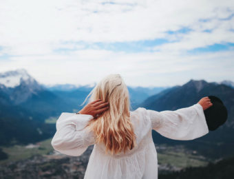 girl on mountain