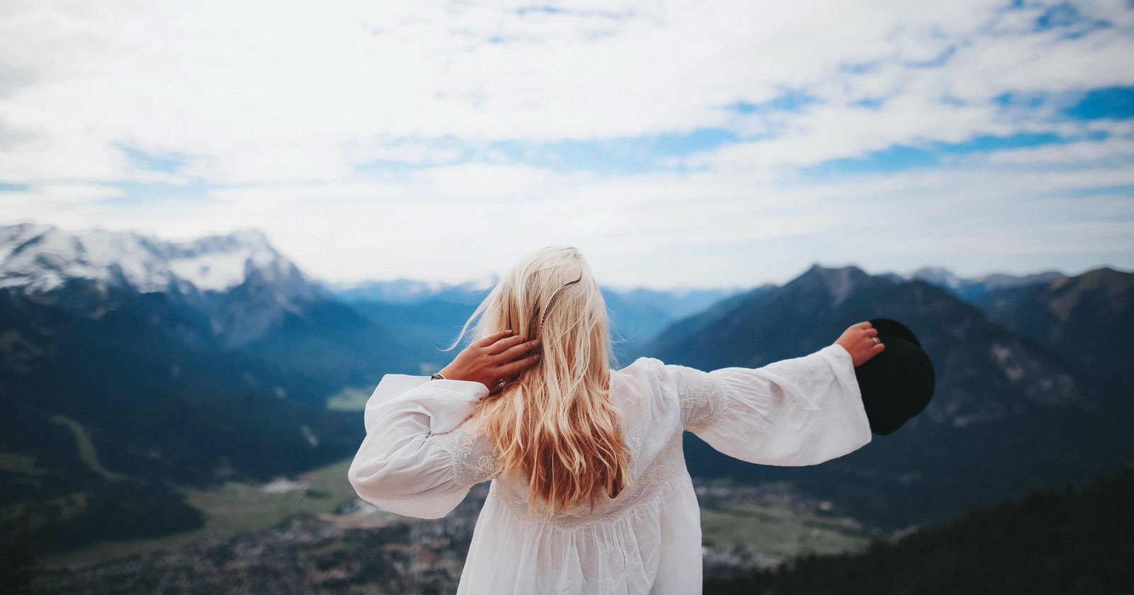 girl on mountain