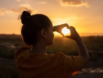 girl in the sunset