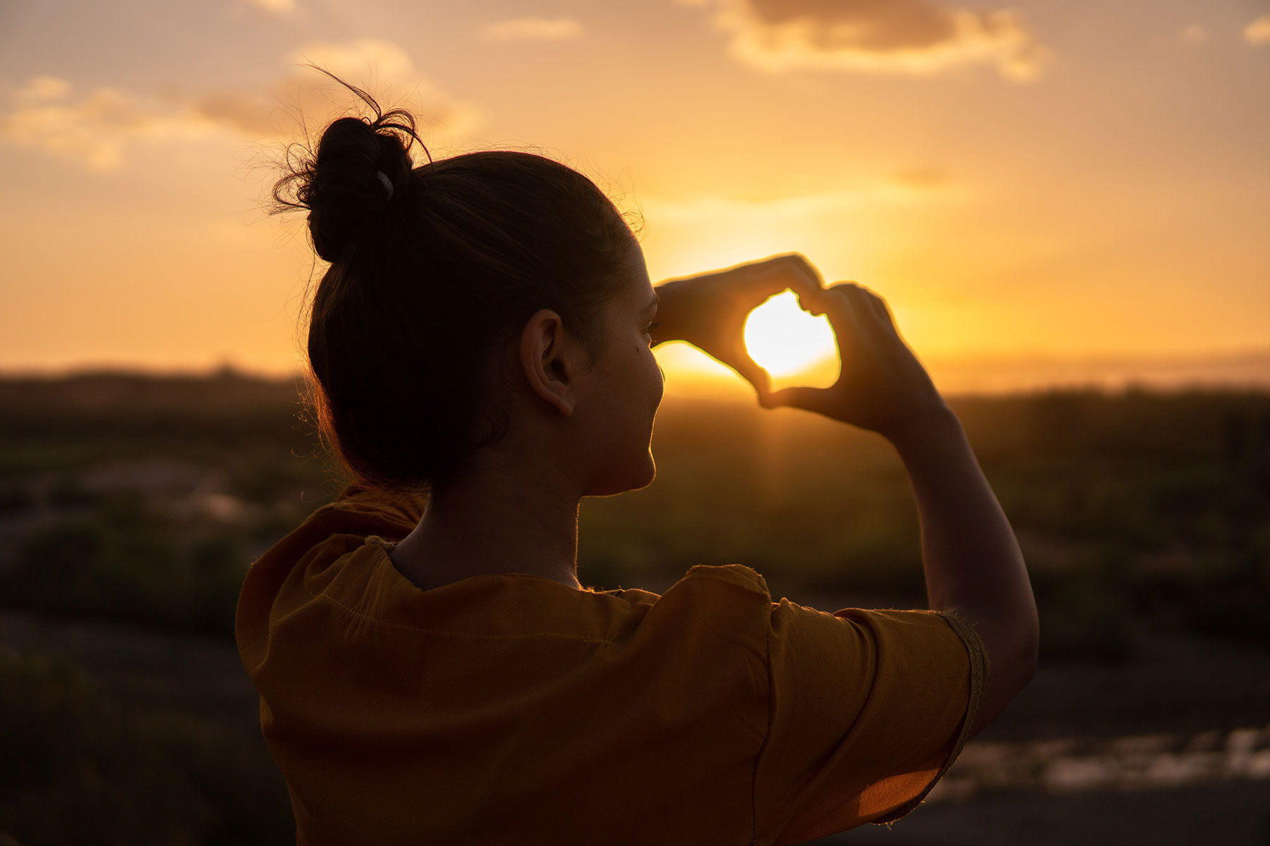 girl in the sunset